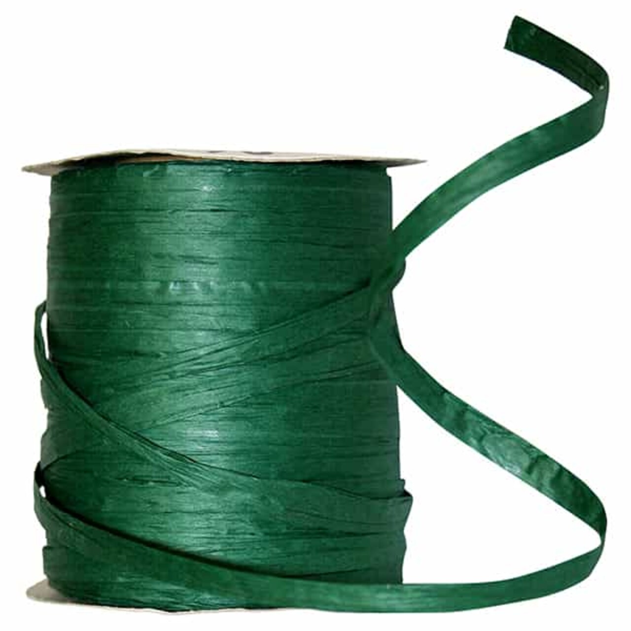 Paper Raffia Ribbon --- 1/4in x 100 yards --- Hunter Green Color
